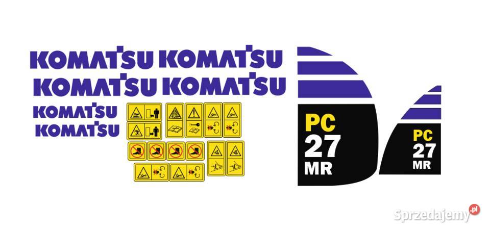 Naklejki komatsu pc 27mr i inne modele super Bydgoszcz