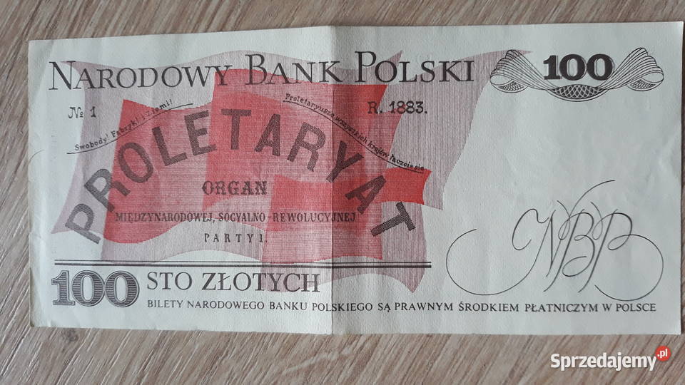 100 złotych 1XII1988 seria TD wielkopolskie Konin