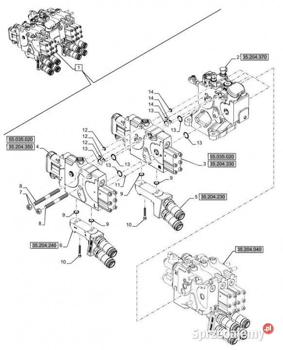 Holland T6090 T6070 Rozdzielacz hydr 87596458 wielkopolskie Jastrzębniki sprzedam