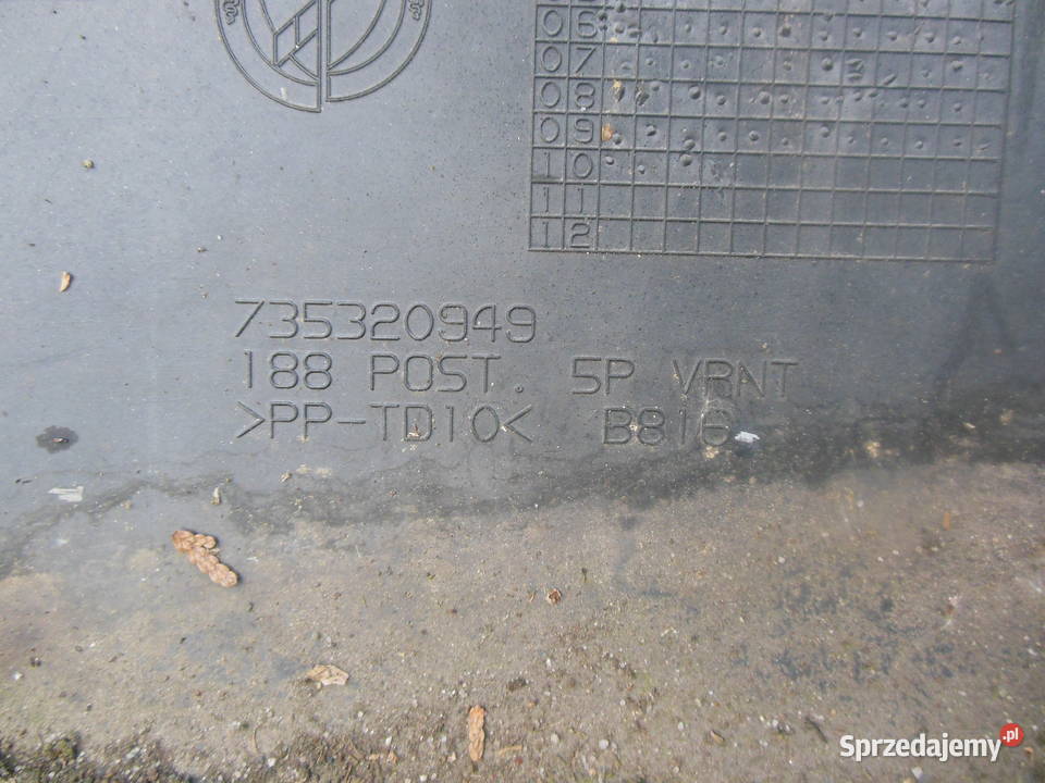 735320949 ZDERZAK TYLNY FIAT PUNTO II SZARY śląskie Kozy