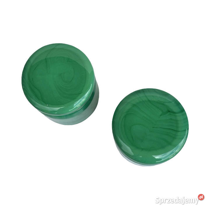 Pojemniki z malachitowego szkła Czechosłowacja Pozostałe Warszawa sprzedam