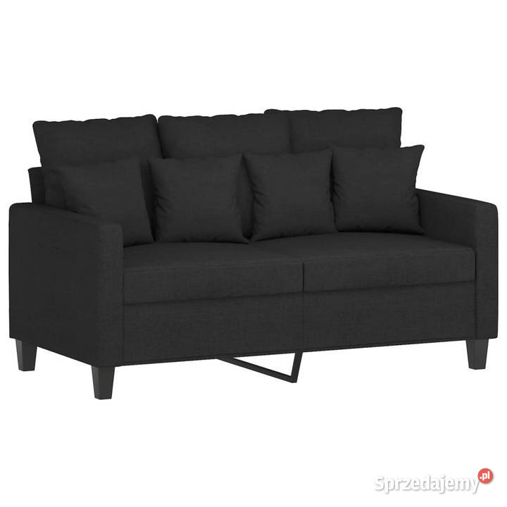 Sofa 2osobowa czarna 120 tapicerowana tkaniną mazowieckie Warszawa sprzedam