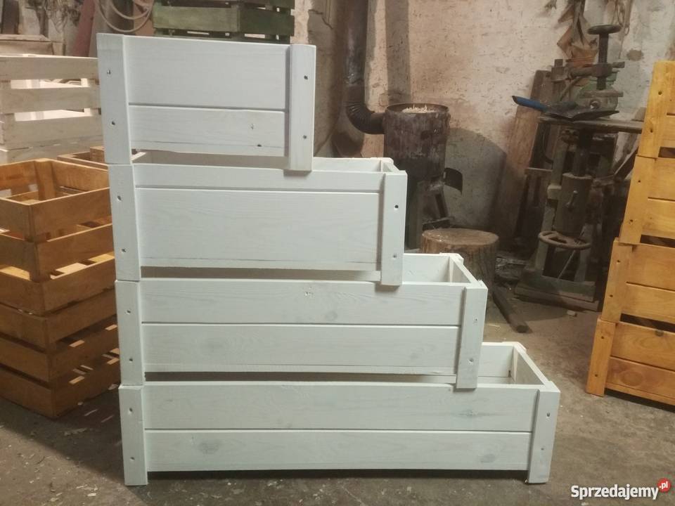 Doniczka donica ogrodowa drewniana śląskie Woźniki