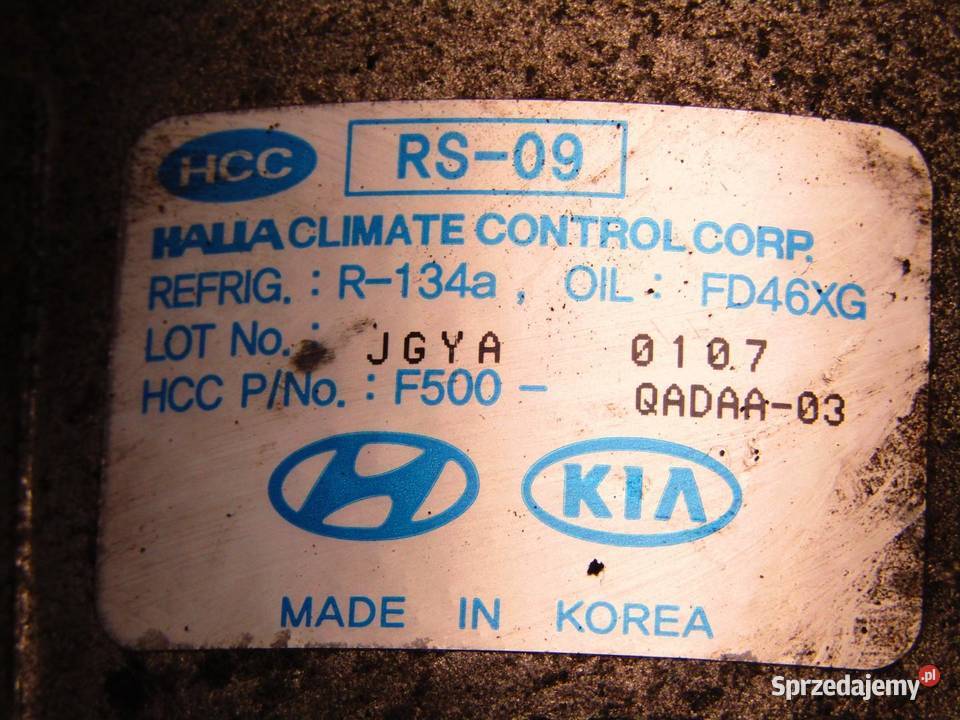 SPRĘŻARKA KOMPRESOR KLIMATYZACJI 10 MPI HYUNDAI osobowe Klimatyzacja sprzedam