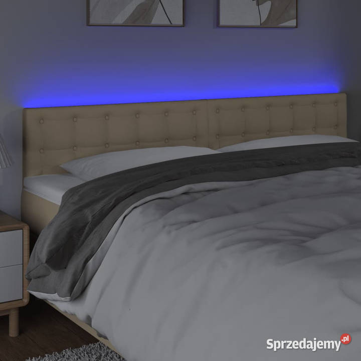 Zagłówek do łóżka z LED kremowy 200x5x7888 mazowieckie Warszawa sprzedam