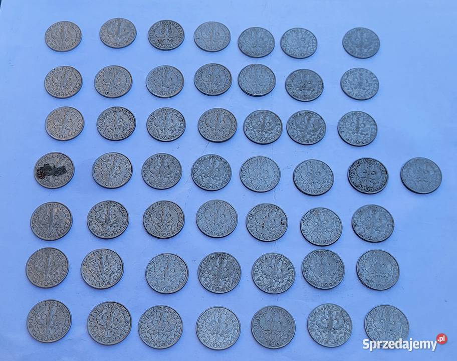 20 gr x 50 sztuk obiegówki II RP nikiel Kolekcje