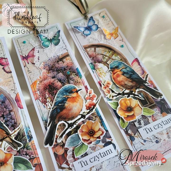 Zakładka do książki ptak wiosna ręcznie robiona łódzkie Łódź