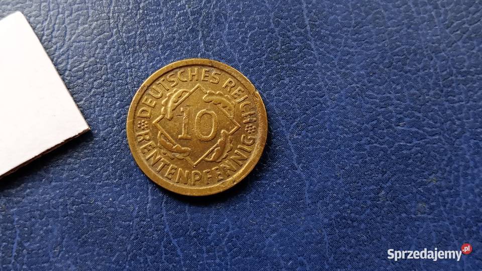 Stare monety 10 rentenfenig 1924 F Niemcy