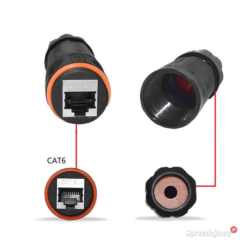 Mufa hermetyczna 2x RJ45 LAN IP68 złącze kabla Siemianowice Śląskie
