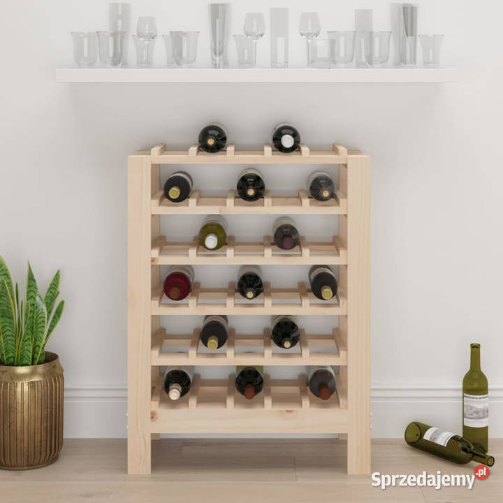 Stojak na wino 615x30x82 lite drewno sosnowe Warszawa sprzedam