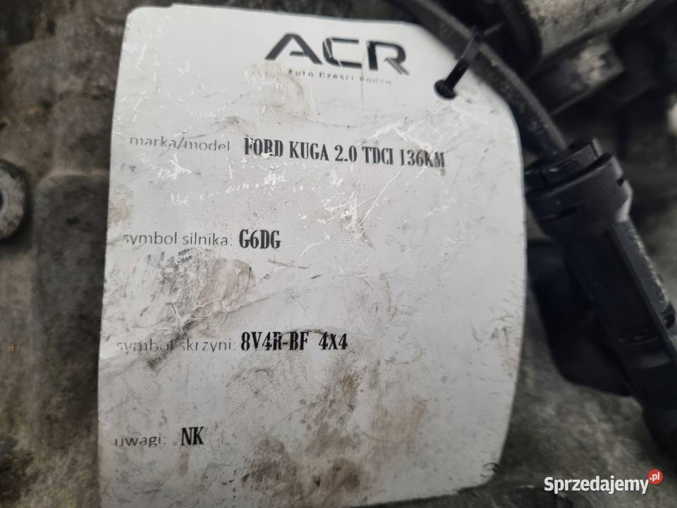 SKRZYNIA BIEGÓW Ford Kuga MK1 20 TDCI 8V4R7002BF Skrzynie biegów manualne sprzedam