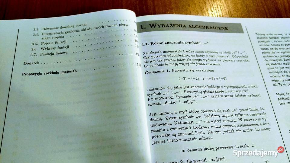 Algebra 7 podręcznik klas 7 książka nauczyciela Książki i Podręczniki Gdańsk