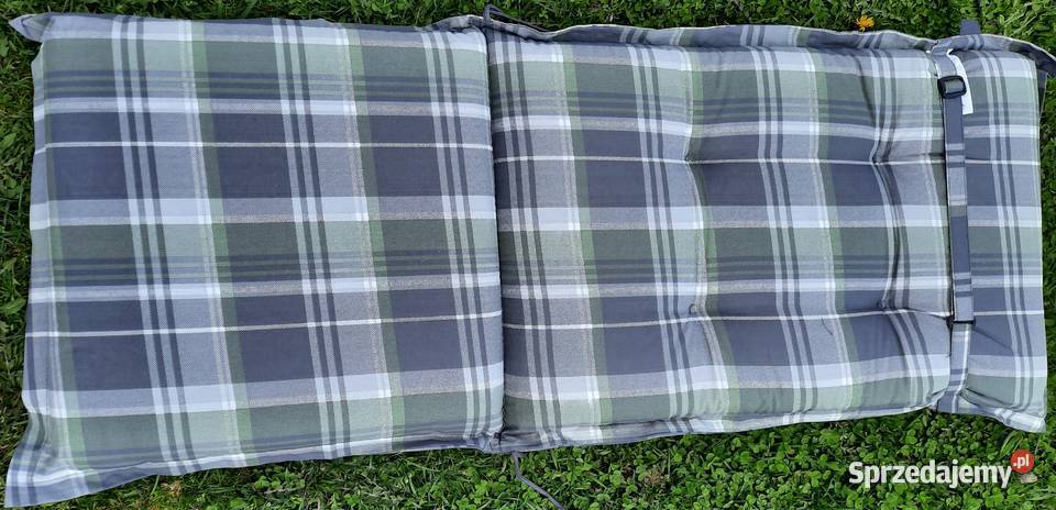 Gruba poduszka na fotel ogrodowy 113x45x7 krata Meble ogrodowe Gaszowice