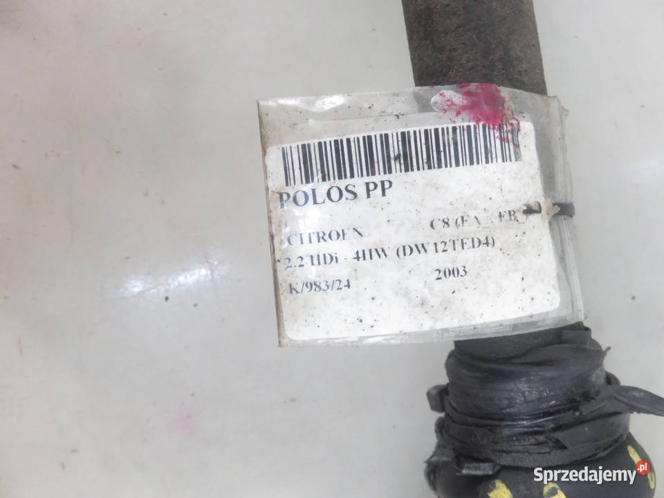 PÓŁOŚ PRAWA PRZEDNIA CITROEN C8 22 HDi