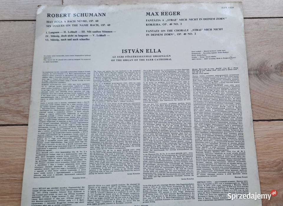 Winyl LP Robert Schuman Bach Opus 60 Rarytas płyta winylowa sprzedam