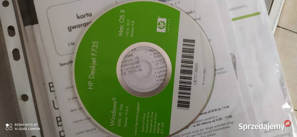 drukarka hp deskjet F735 plus tusz czarny Poznań