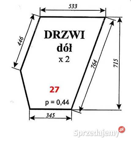 SZYBA DRZWI DOLNA STYP 27 C385 80368637 Siedlce