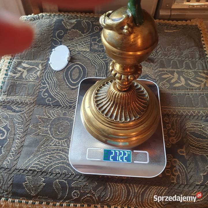 Podstawa do lampy naftowej świecznik z brązu Wrocław