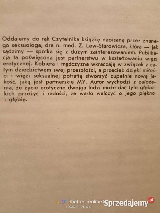 Seks partnerski Starowicz pierwsze wydanie Książki i Podręczniki mazowieckie