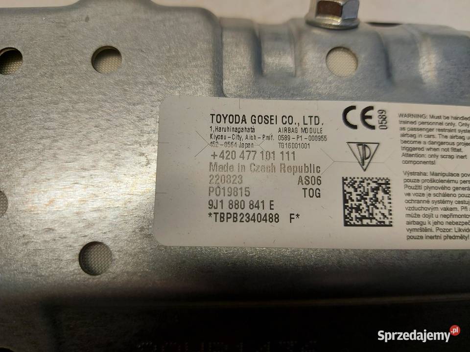 Porsche Taycan GTS 9J1 2023r Poduszka powietrzna