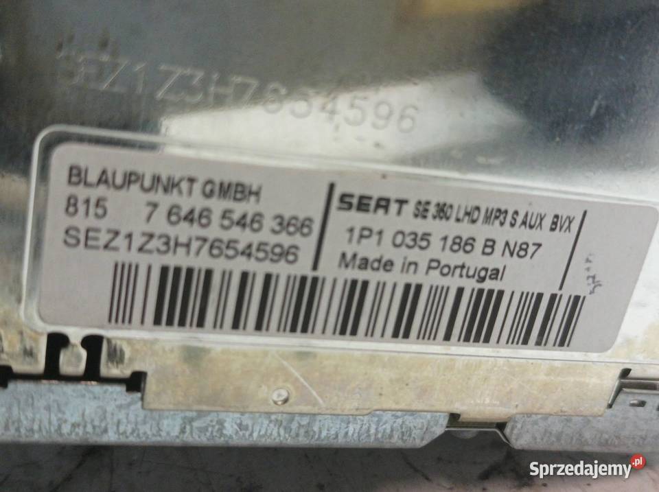 RADIO 1P1035186B Seat Leon II 20052012 Sprzęt audio fabryczny