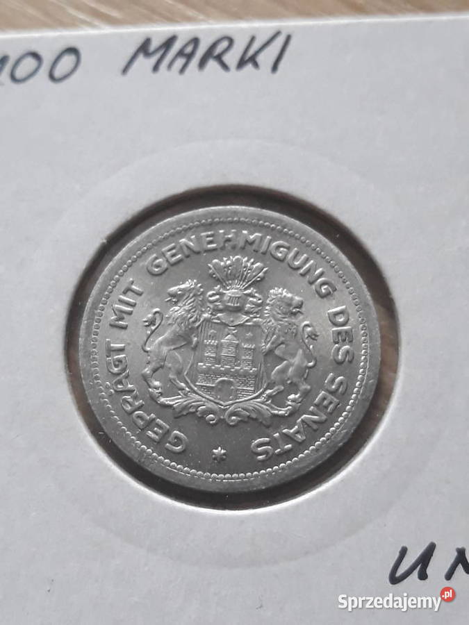 1100 Marki Hamburg 1923 r Notgeldmenniczy Konin