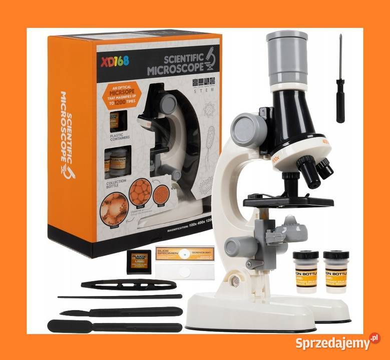 Mikroskop edukacyjny Kruzzel 1200x z akcesoriami Dla Dziecka Opole