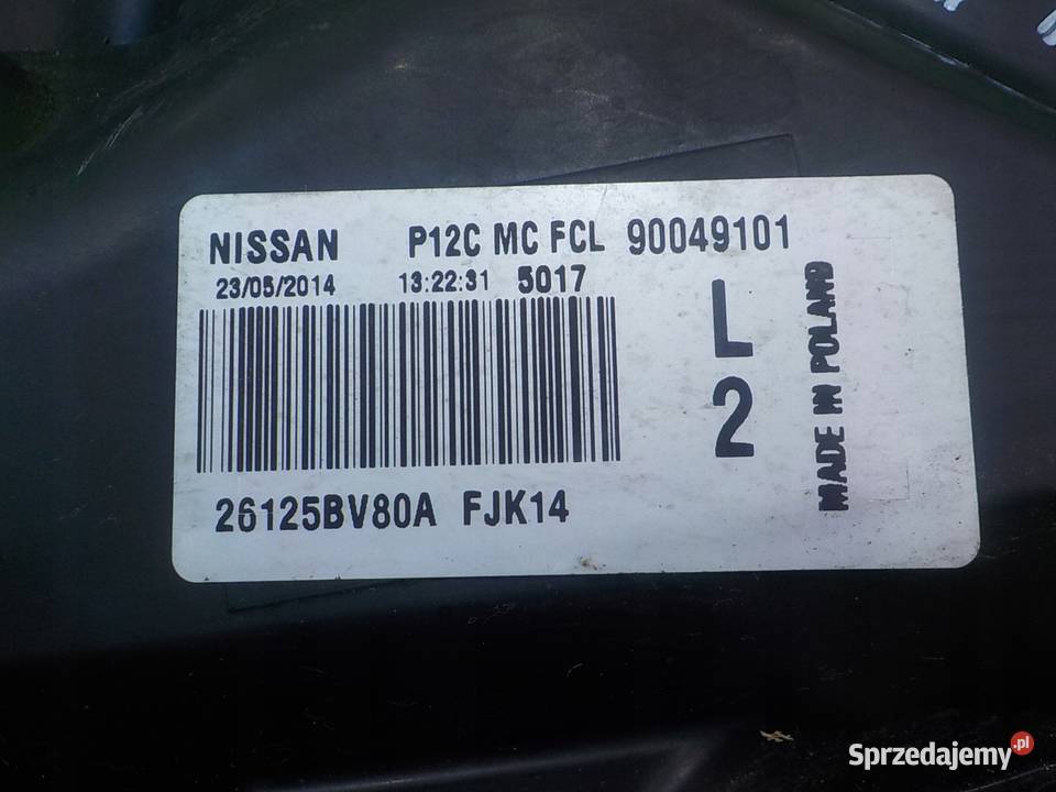 NISSAN JUKE F15 I LIFT 14r 5D lampa lewa przod Suków