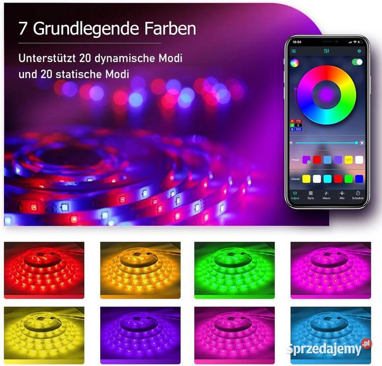 Oświetlenie LED RGB Voneta Pilot 20M Aplikacja Stalowa Wola