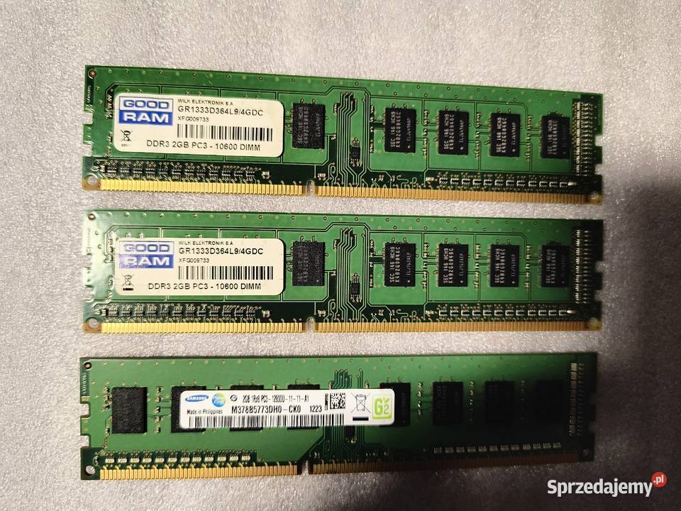 Pamięć RAM GOOD RAM 2GB
GR1333D364L92G DDR3 2GR