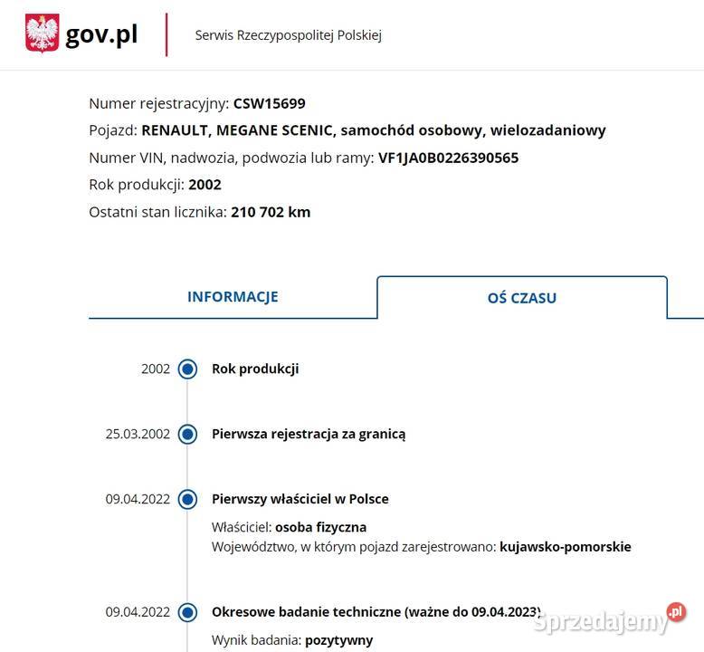 Renault Scenic 2002 16 Automat Benzyna małopolskie Tarnów