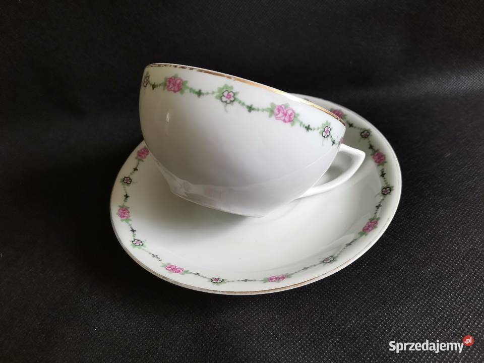 Stara przedwojenna filiżanka porcelana Giesche Porcelana i szkło śląskie Katowice