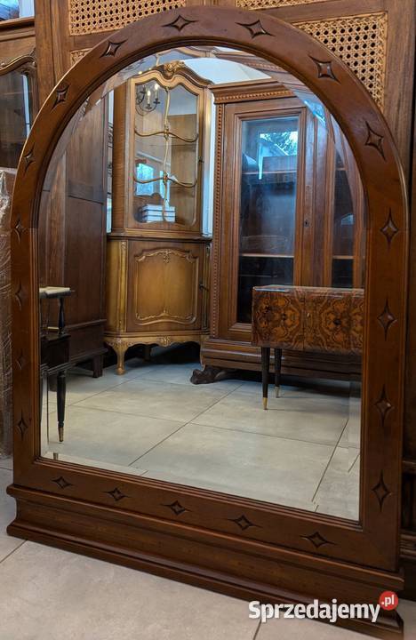 Piękne orzechowe lustro sklep Dąbrowa Górnicza sprzedam