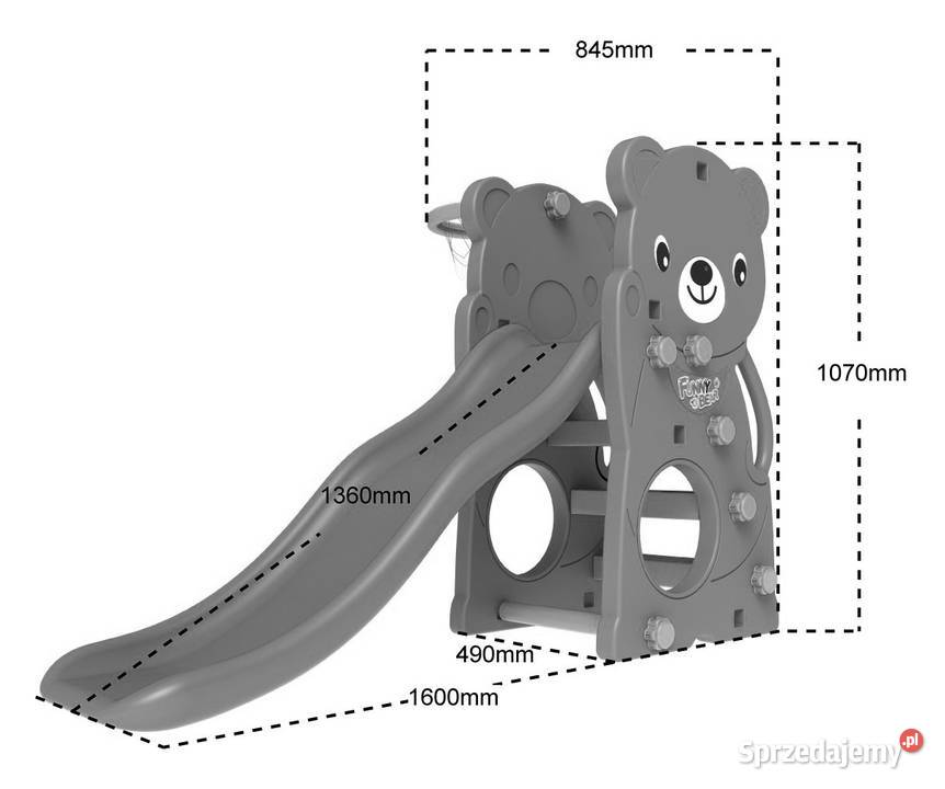 Zjeżdżalnia ogrodowa z huśtawką i koszykówką Pozostałe Warszawa