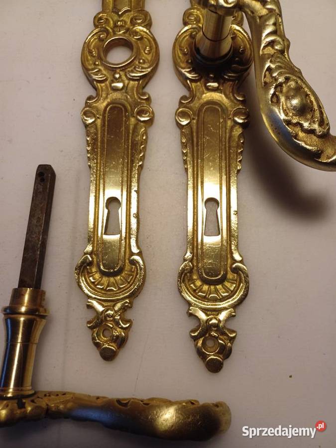 Komplet klamek i szyldów mosiężnych Poznań
