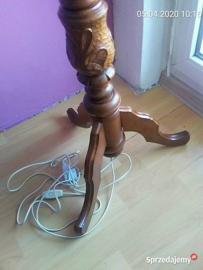 Stara lampa stojąca drewniana Lublin sprzedam