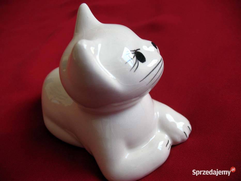 Kot kotek leży figurka stara porcelana 10 x 12 x Figurki i rzeźby Siedlce
