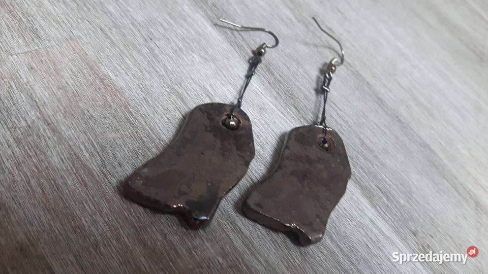 Kolczyki ceramiczne ręcznie wykonane mazowieckie Otwock