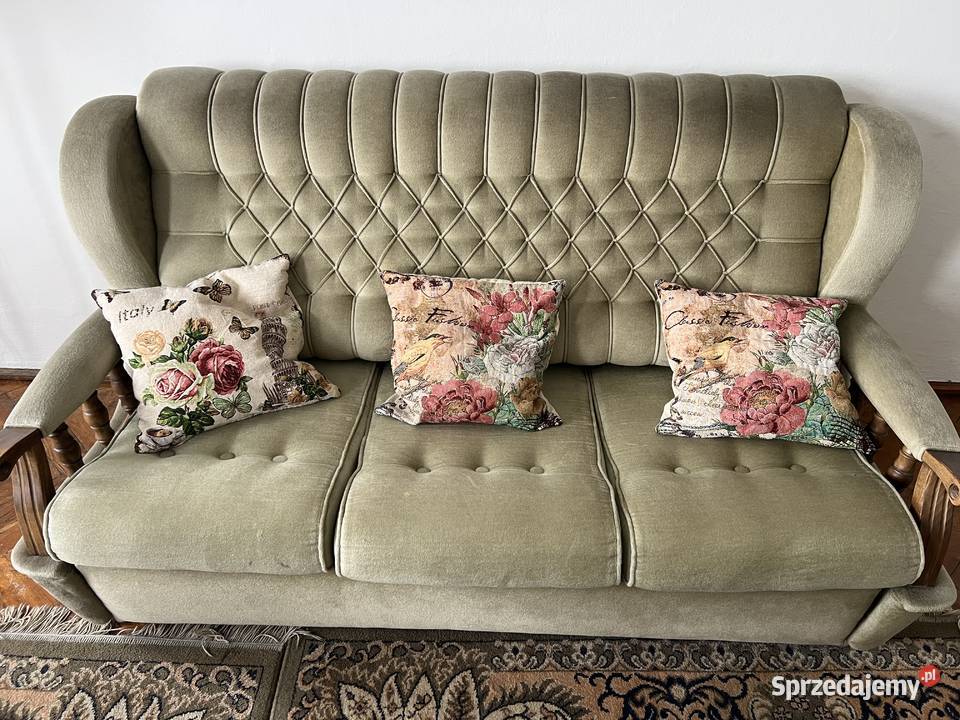 Komplet wypoczynkowy w kolorze oliwkowym Komplety wypoczynkowe Racibórz