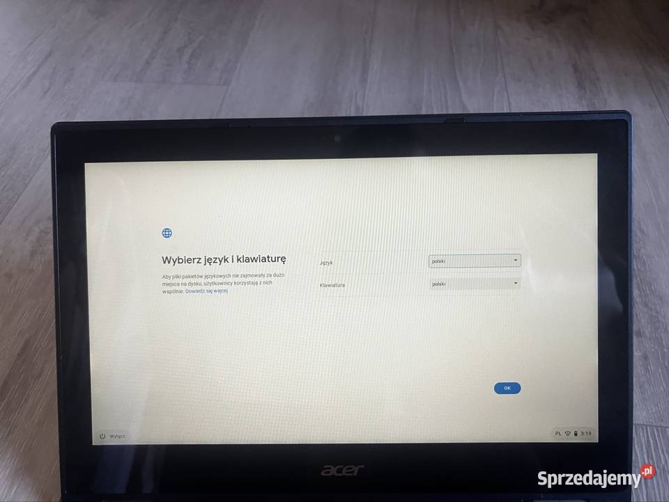 Acer laptop dotykowy chromebook Szczecin