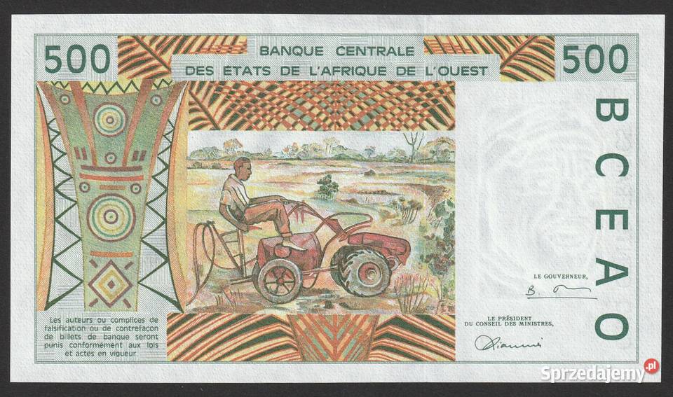 TOGO 500 franków 1998 STAN BANKOWY UNC