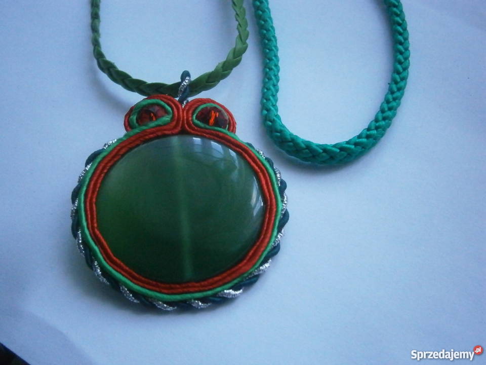 Wisior naszyjnik zielony agatsutasz Częstochowa