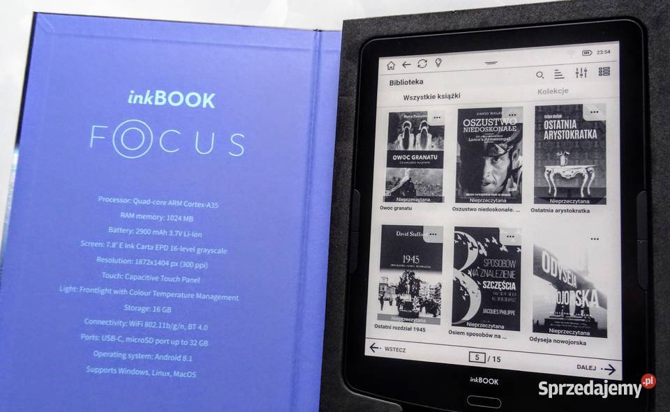 Czytnik InkBOOK Focus 78 NOWY DUŻY PAKIET Lubliniec