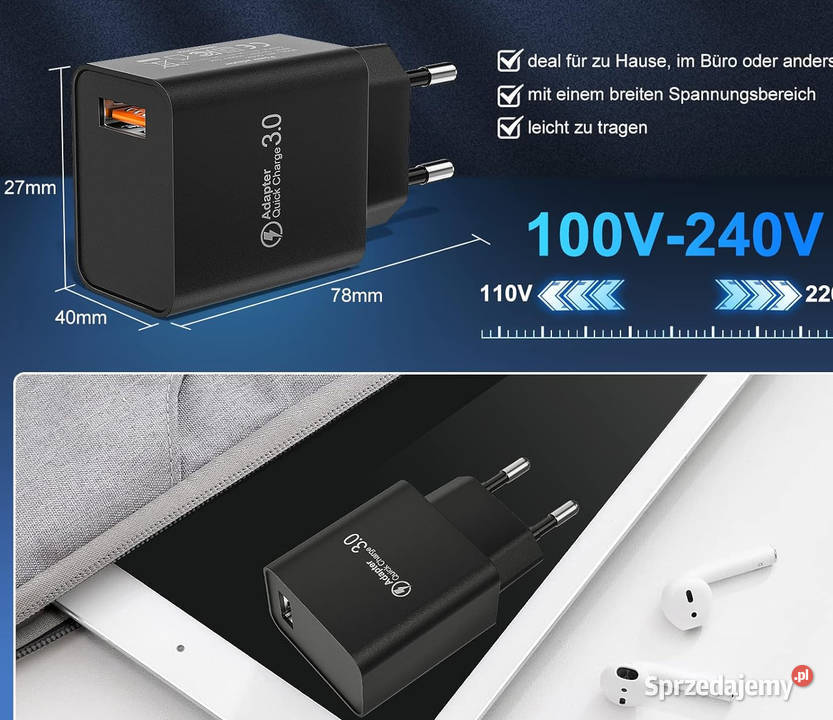 pół ceny Uniwersalna ładowarka QC 30 HNTQC530 Warszawa