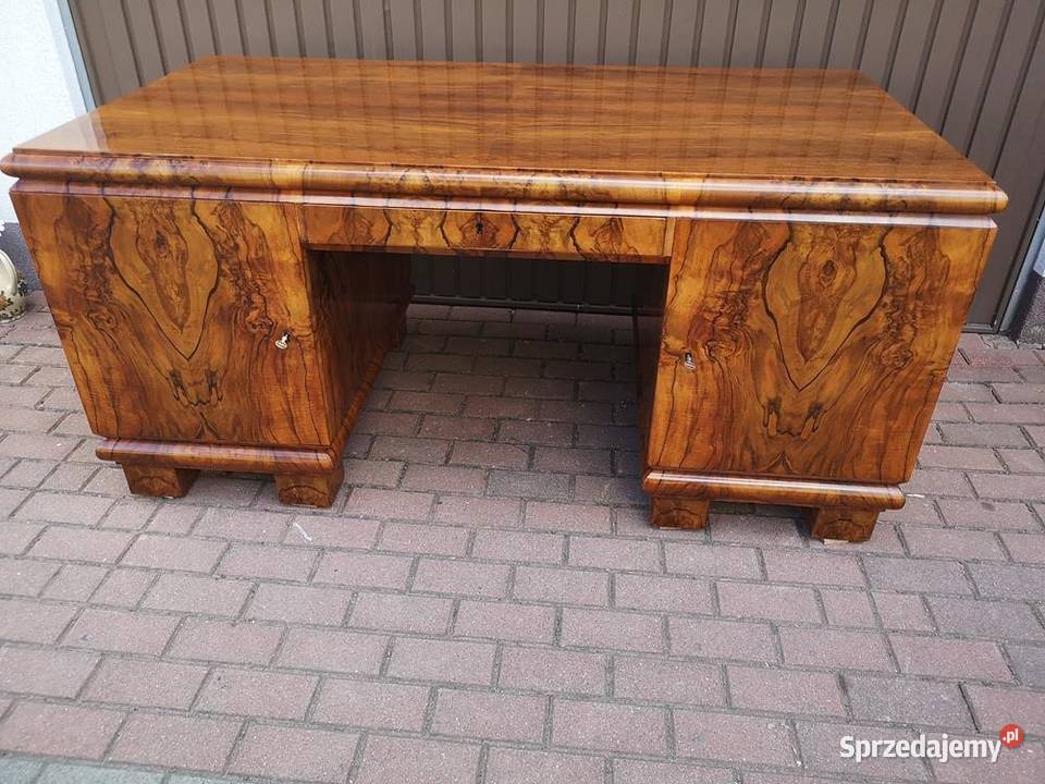 Biurko ARTDECO Orzech Politura Stare Antyk Swarzędz