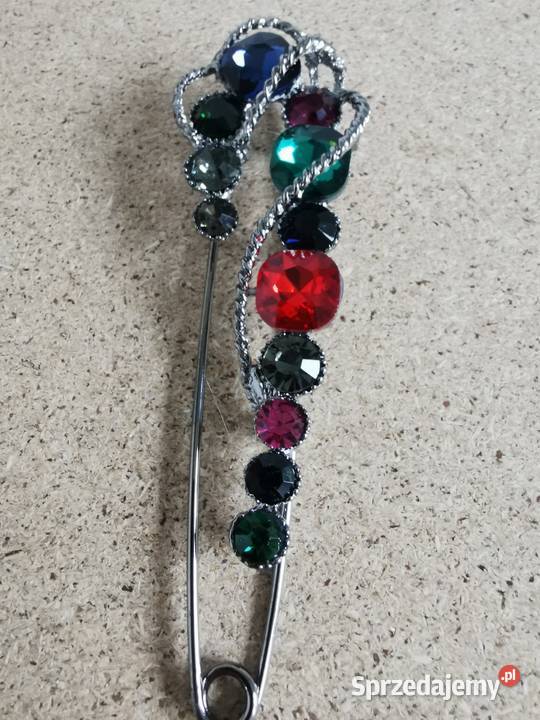 Broszka damska duża kolorowa agrafka małopolskie Kraków