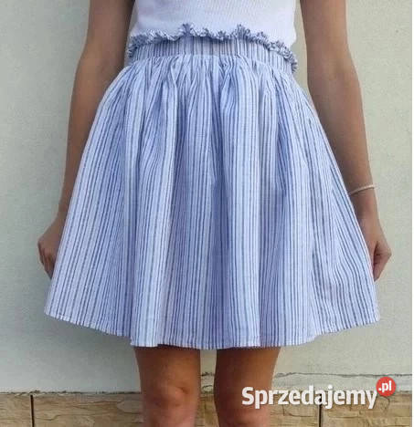 Bawełna len spódniczka ZARA XS Spódnice i sukienki