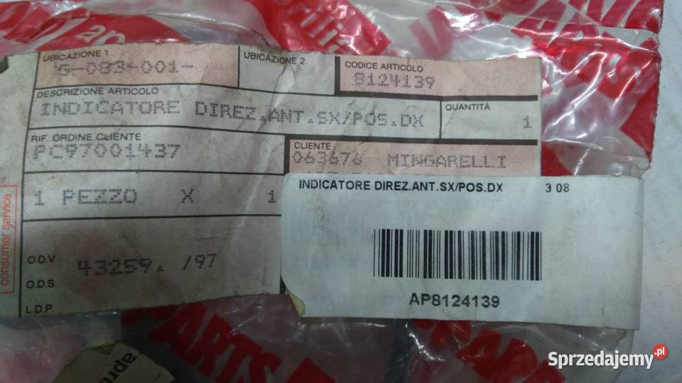 Kierunkowskaz migacz ORGINAŁ APRILIA RS 250 Oświetlenie Bielsk Podlaski