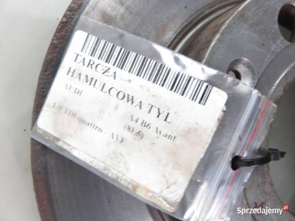 2X TARCZA HAMULCOWA TYŁ AUDI A4 B6 19 TDI 245MM