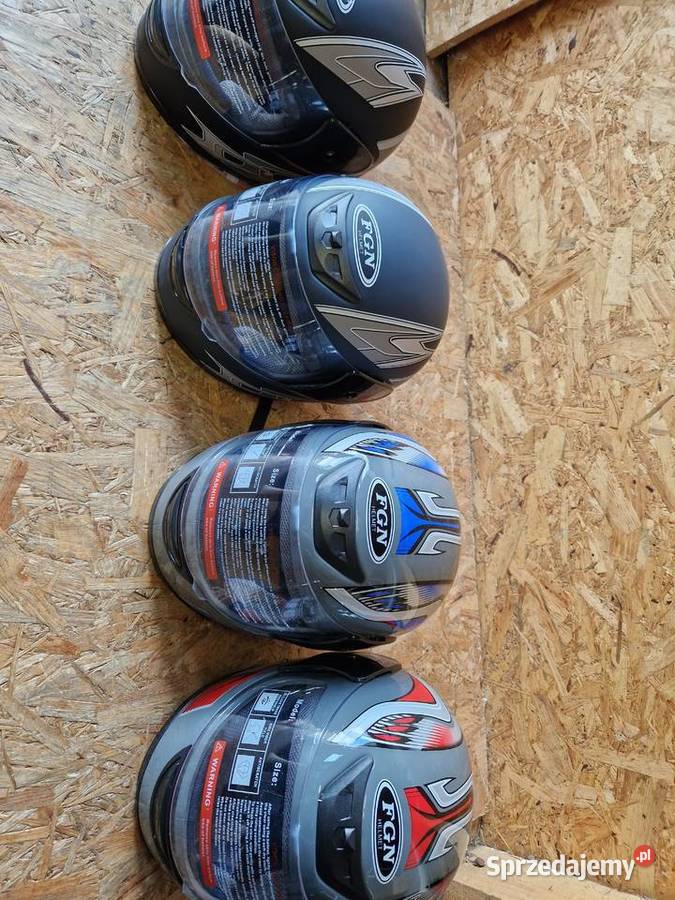Kask Fgn Czarny Niebieski Biały Popielaty Głogowa sprzedam
